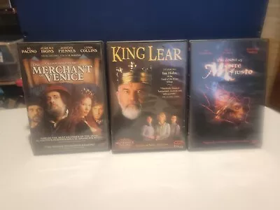 Movie Bundle The Merchant Of Venice King Lear And The Count Of Monte Crisro 3pk • $6.99