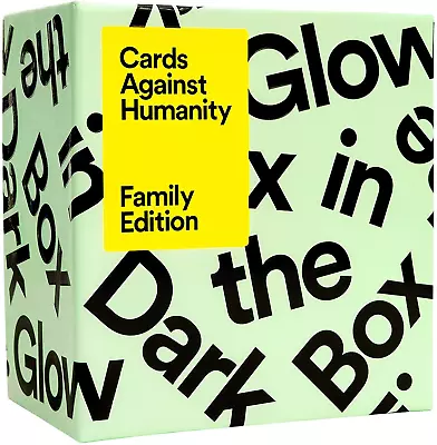 Cards Against Humanity Family Edition First Expansion Glow In The Dark Box • $41