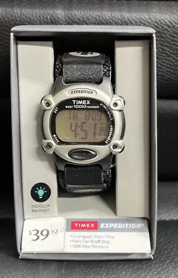 Timex T48061 Expedition Mens Chrono Alarm Timer Silver/black • $31.89