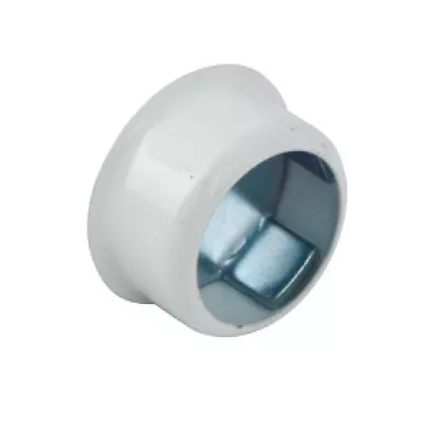Wardrobe Rail Rod End Supports Brackets Socket Round 19mm White Concealed Fix • £2.99