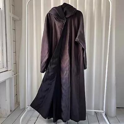 Mycra Pac NOW Brown Black Donatella Reversible Raincoat With Pleated Hood M/L • $125