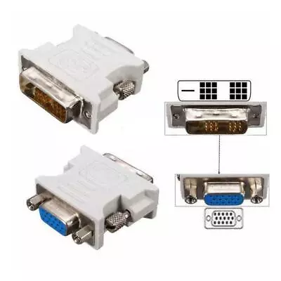 $2.68 • Buy 1* 15Pin VGA Female To 24+1 Pin DVI-D Male Adapter Converter Laptop For PC L3X6