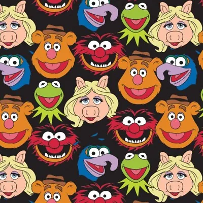 MUPPETS CAST Licensed Fabric 100% Cotton By The Yard 44/45  Wide • $12.95