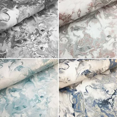 £1.99 • Buy Muriva Elixir Liquid  Marble Metallic Shimmer Swirl Heavyweight Wallpaper 