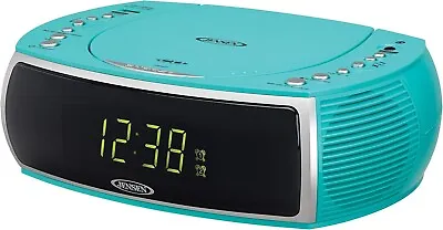 Jensen Modern Home CD Tabletop Stereo Clock Digital AM/FM Radio CD Player Dual.. • $38.99
