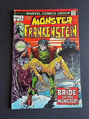 Frankenstein Monster #2 - 1st App Of Bride Of Frankenstein (Marvel 1973) Fine- • $27.01