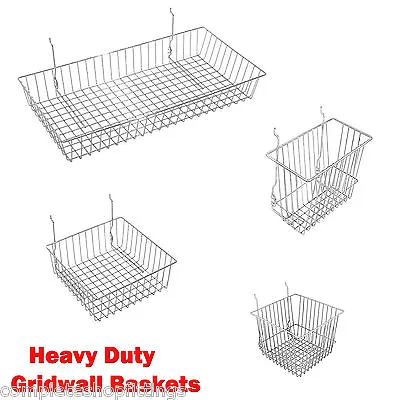 Heavy Duty! Grid Mesh Panel Retail Shop Display Storage Shelving Basket/ Baskets • £11.73