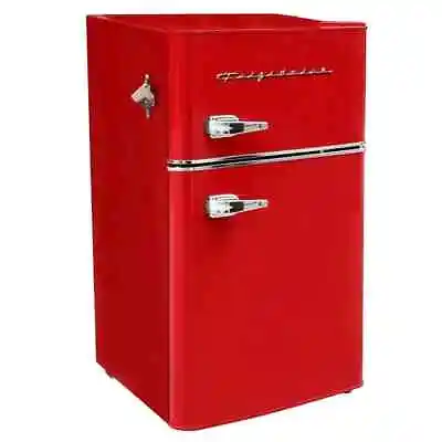 Frigidaire Retro 3.1 Cu Ft Two Door Compact Refrigerator With Freezer Red • $249.99