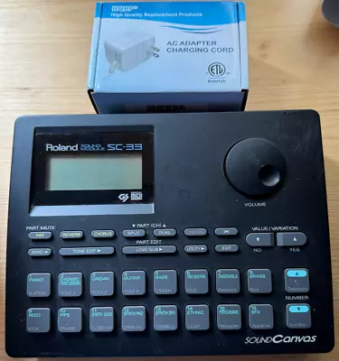 Roland - Sound Canvas Module Synth SC-33 With AC Adapter VINTAGE TESTED WORKING • $150