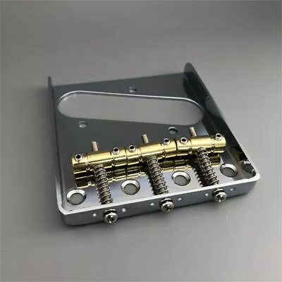 £11.99 • Buy Replacement Modern Vintage Telecaster Electric Guitar Bridge Plate Brass Saddles