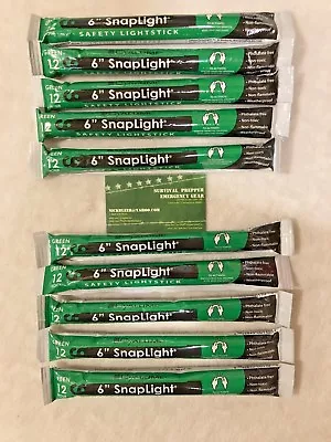 Lot 10 Cyalume Military Light Sticks Green 6  12 HR Prepper Survival EXP 2027 • $24.99