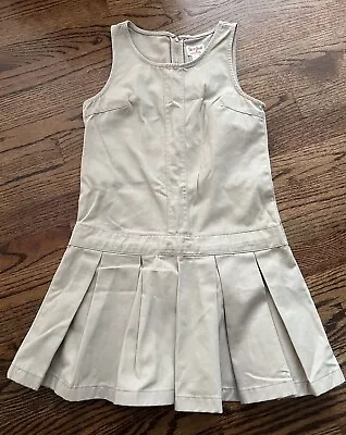 Cat & Jack Girls Size 8 Beige School Uniform Jumper Dress • $10