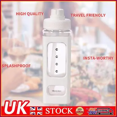 Water Bottle 23.6 Oz Large Capacity Bottle Straw & Lovely Sticker (White) ✨ • £8.09
