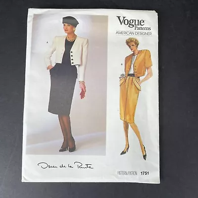 Vogue American Designer Pattern 1751 Oscar De La Renta Size 12 UNCUT FF Vintage • $45.97