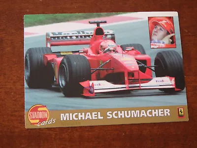 Michael Schumacher Ferrari F1 2000  Card 007  From Czech Magazin Stadion • $15