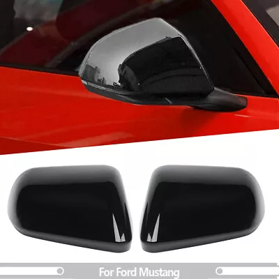 2x Exterior Side Rearview Mirror Shell Protector Cover For Ford Mustang 15+Black • $27.49