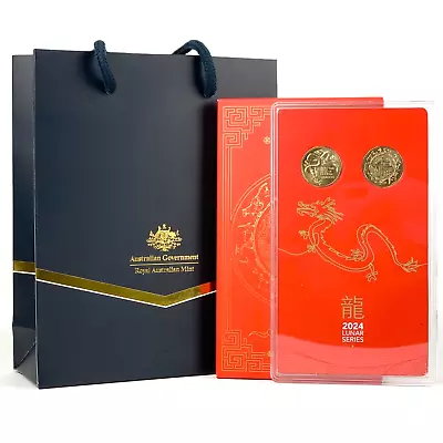 2024 $1 Year Of The Dragon 2 Two-Coin Uncirculated Set + RAM Gift Bag • $59.88