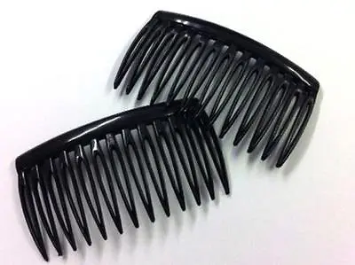 2 X Small Black Side Combs Hair Slides Making Wedding Prom Fascinator's Create • £2.39