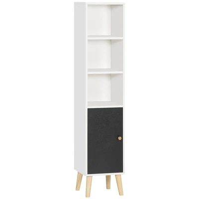 £43.99 • Buy Kleankin Bathroom Storage Cabinet W/ Adjustable Shelves And Cabinet, White