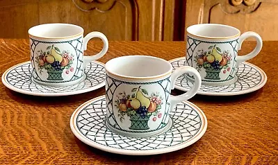 £29.42 • Buy SET Of 3 Villeroy & Boch *BASKET*  6  Fruit Or Dessert Bowls Germany EXCELLENT