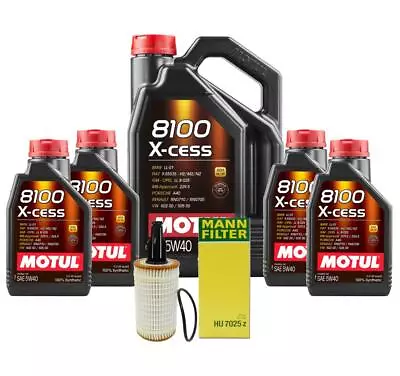 9L Motul 8100 X-CESS 5W40 Mann Filter Motor Oil Change Kit W222 S550 4.6L Turbo • $100.95