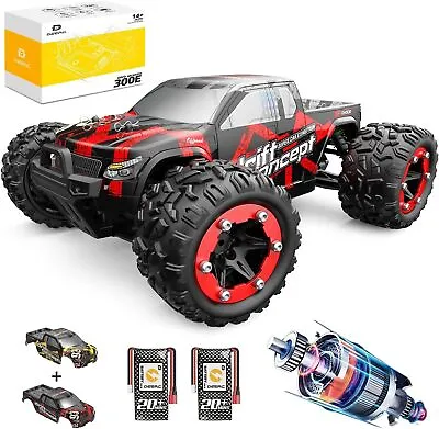 DEERC 300E 1:18 Scale Brushless RC Cars 60KM/H High Speed 4WD Monster RC Truck • £99.99