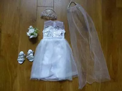 Original 18  Chad Valley Designa Friend Doll Clothes Bridal Wedding Dress-outfit • £10