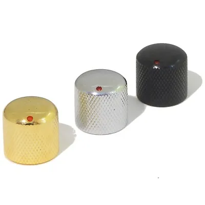 Steel / Metal Guitar Knob In Chrome Black Or Gold Finish For Tone Or Volume Pot • £3.95