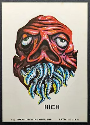 Vintage 1974 Rich Topps Ugly Monster Sticker Card (EX) • $4.95