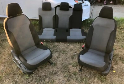 $199.99 • Buy Vw Jetta 15 16 17 18 Front Rear Seat Set Cloth Black Grey Oem Nice