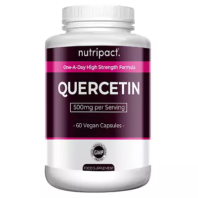 Quercetin 500mg Capsules High Strength Vegan Immune Support Antioxidant UK Made • £14.99