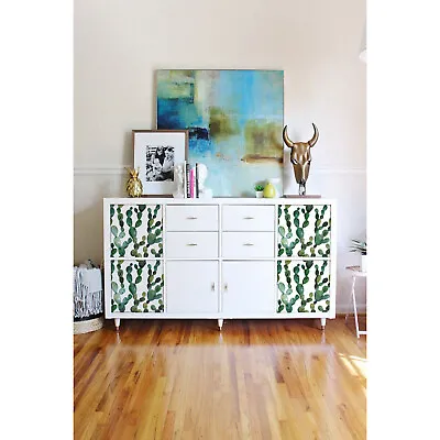 $49.95 • Buy Decals For IKEA Kallax / Expedit Green Cactus Sticker Boho Style Tropical Exotic