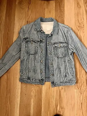 H&M X Maison Martin Margiela Distressed Denim Trucker  Inside Out Jacket Medium • $249.99