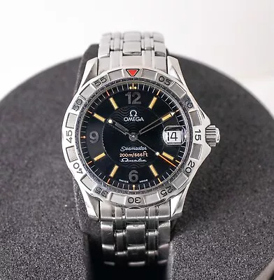 Omega Seamaster 200M Omegamatic 2516.50 Black Dial Hybrid Quartz 36mm Dive Watch • $640