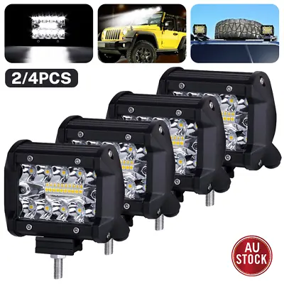 4x 4inch 200W LED Work Lights Spot Flood Light Bar Reverse 4WD 12V 24V OZ • $20.99