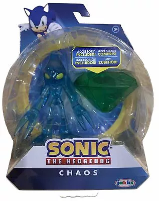 Sonic The Hedgehog Chaos 4”  Action Figure With Green Master Emerald HTF!!! • $29.99