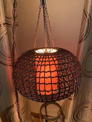 Mcm Rattan Plug-in Hanging Light • $195