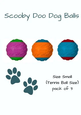 £10.80 • Buy Scooby Doo Dog Balls, Brand New, Great For Chewers, Tough & Bright - Pack Of 3.