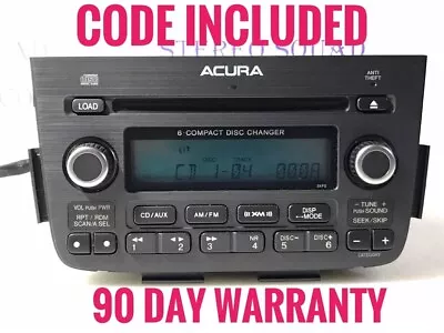 2004-2006 Acura MDX Satellite Radio Stereo 6 Disc Cd Player 39101-S3V-A180 AC668 • $89