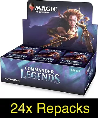 24x Repacks Commander Legends Draft Booster Box Guaranteed 30 Rares/2 Mythics • $39.99