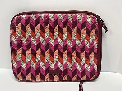 Vera Bradley Computer Bag Laptop Sleeve Pink/Orange/Burgundy • $12