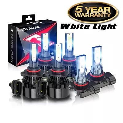 For Chrysler 300C 2005-2009 6X White Combo LED Headlight Hi Lo + Fog Light Bulbs • $27.85