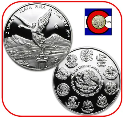 2023 Mexico Proof 2 Oz 0.999 Silver Libertad Coin In Mint Capsule • $118.95