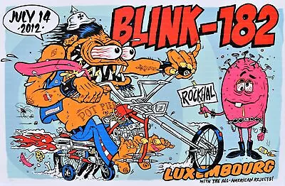 Blink 182 Concert Poster 2012 Luxembourg • $150.15