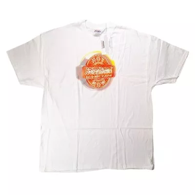 Vintage Krispy Kreme T-Shirt Men XL White Hot Neon Hanes Doughnut Snack New Food • $59.99