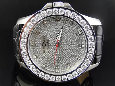 Mens New White Iced Bezel Khronos Jojino Joe Rodeo Genuine Diamond Watch • $269.99