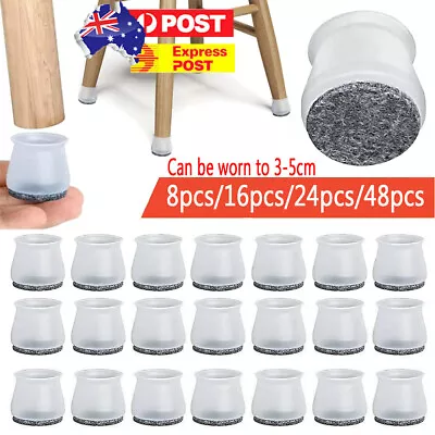 $5.99 • Buy 48pcs Ruby Slider Chair Leg Protector For Hardwood Floors Fits All Shape Chair