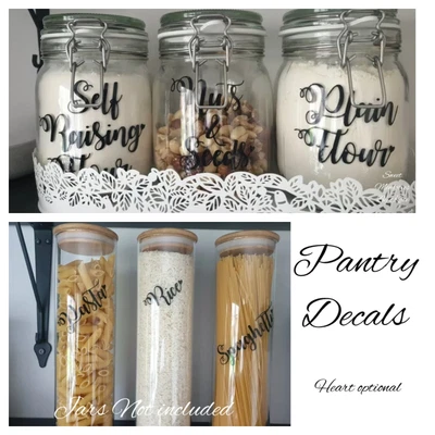 £0.99 • Buy Kitchen Pantry Vinyl Decal Label Stickers For Jars/Tubs-  Home Organisation  