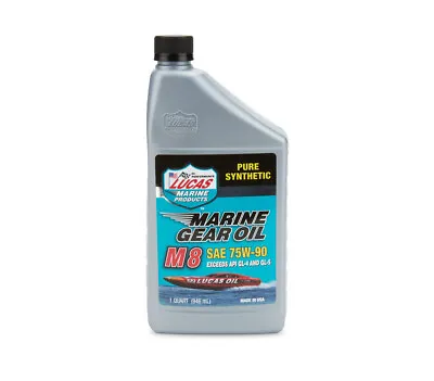 Lucas Oil 10652 - Synthetic SAE 75W-90 M8 Marine Gear Oil - 1 Quart • $23.44