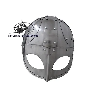 Antique Medieval Viking Mask Helmet Premium Quality Soldier Adult With Liner • $89